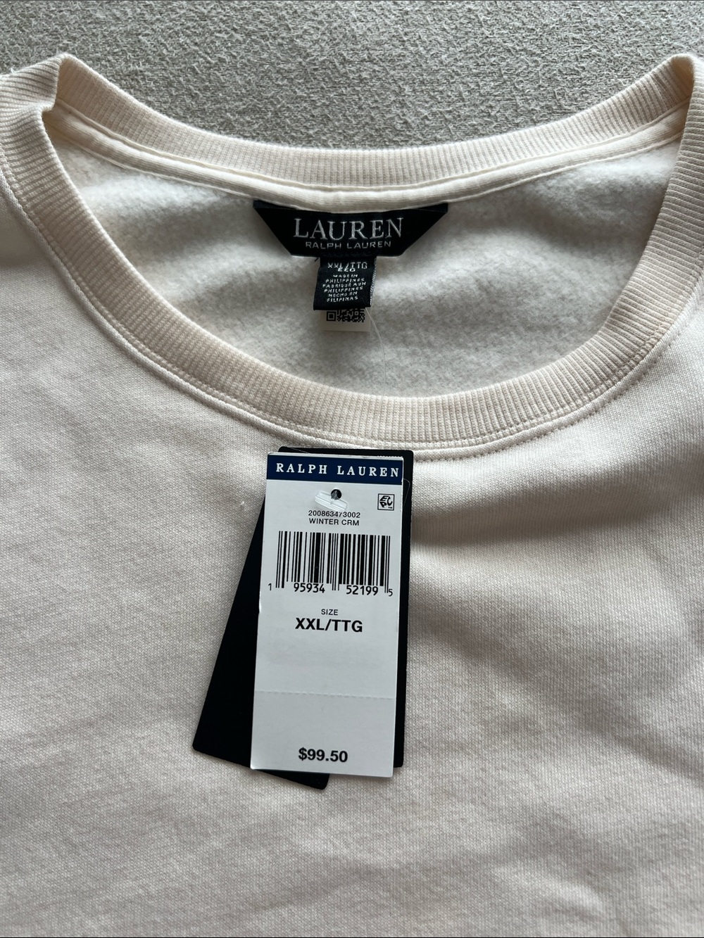Lauren Ralph Lauren Women's Crewneck Sweater in Light Cream - Picture 2 of 9